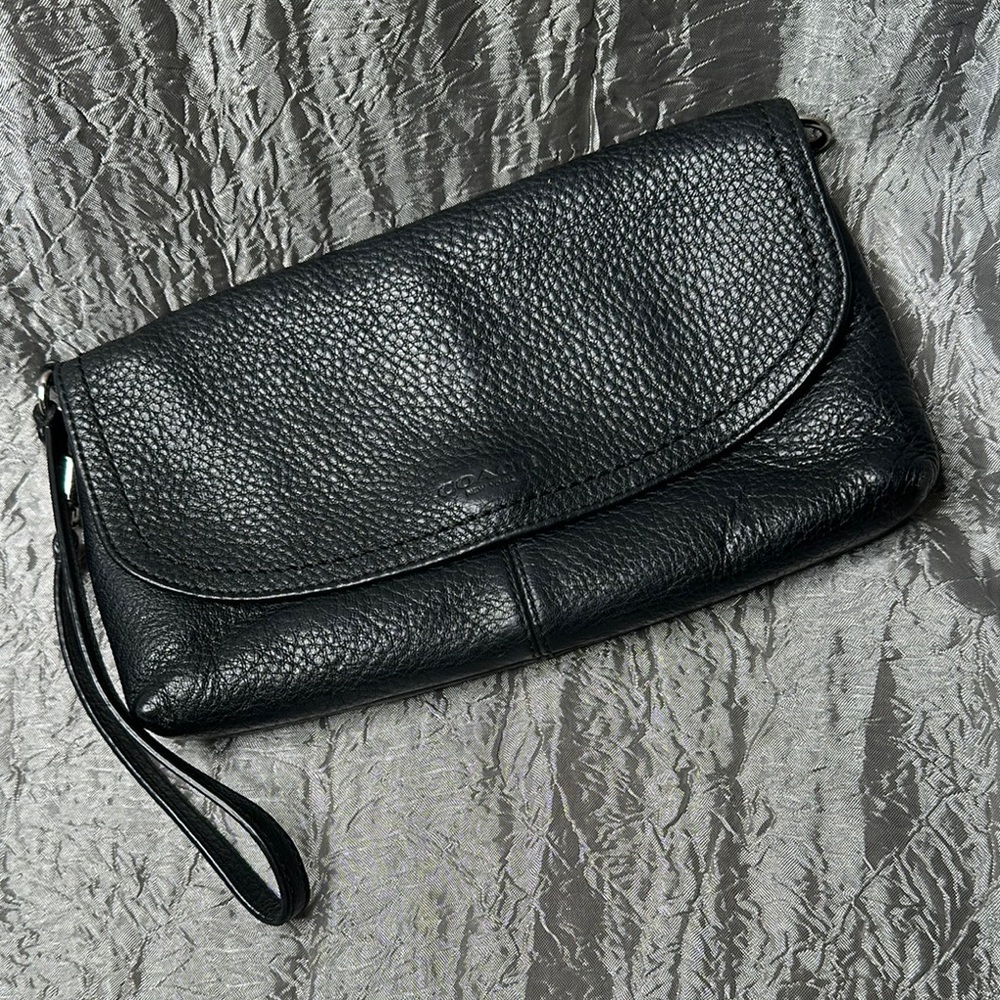 Black Leather Clutch